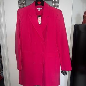 Barbie Core Double Breasted Blazer Dress